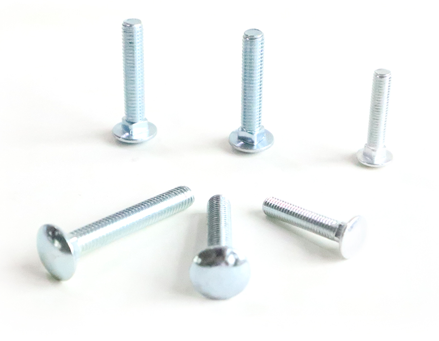 Zinc-plated carriage bolts