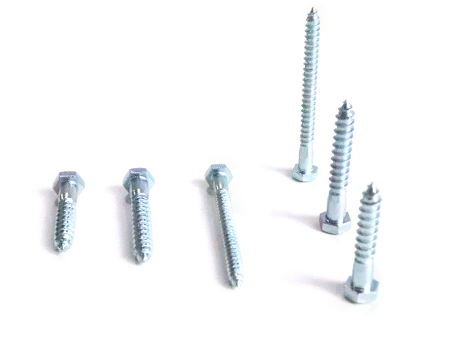 Zinc-plated bolt lag hex