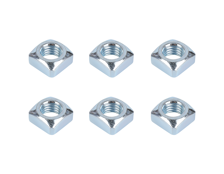 Zinc-plated square nuts